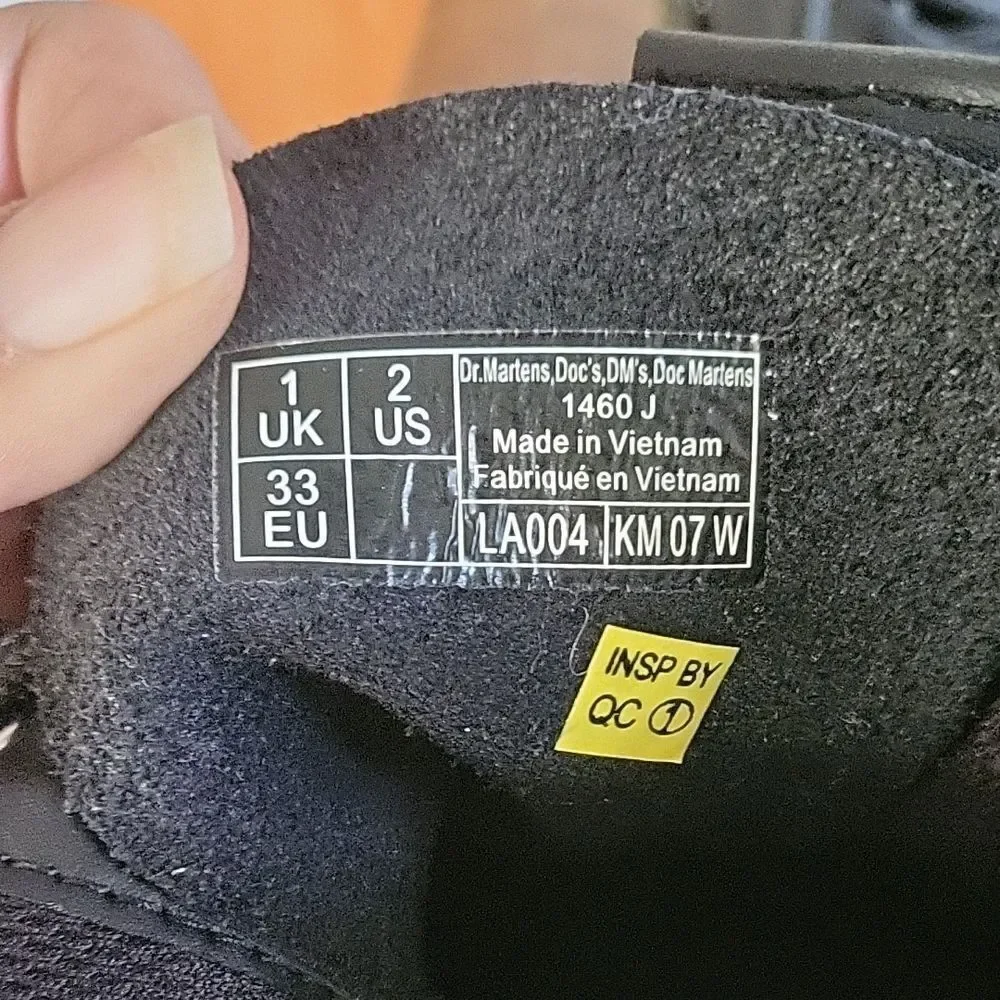 Dr. Martens Black Kids Lace-Up Boots